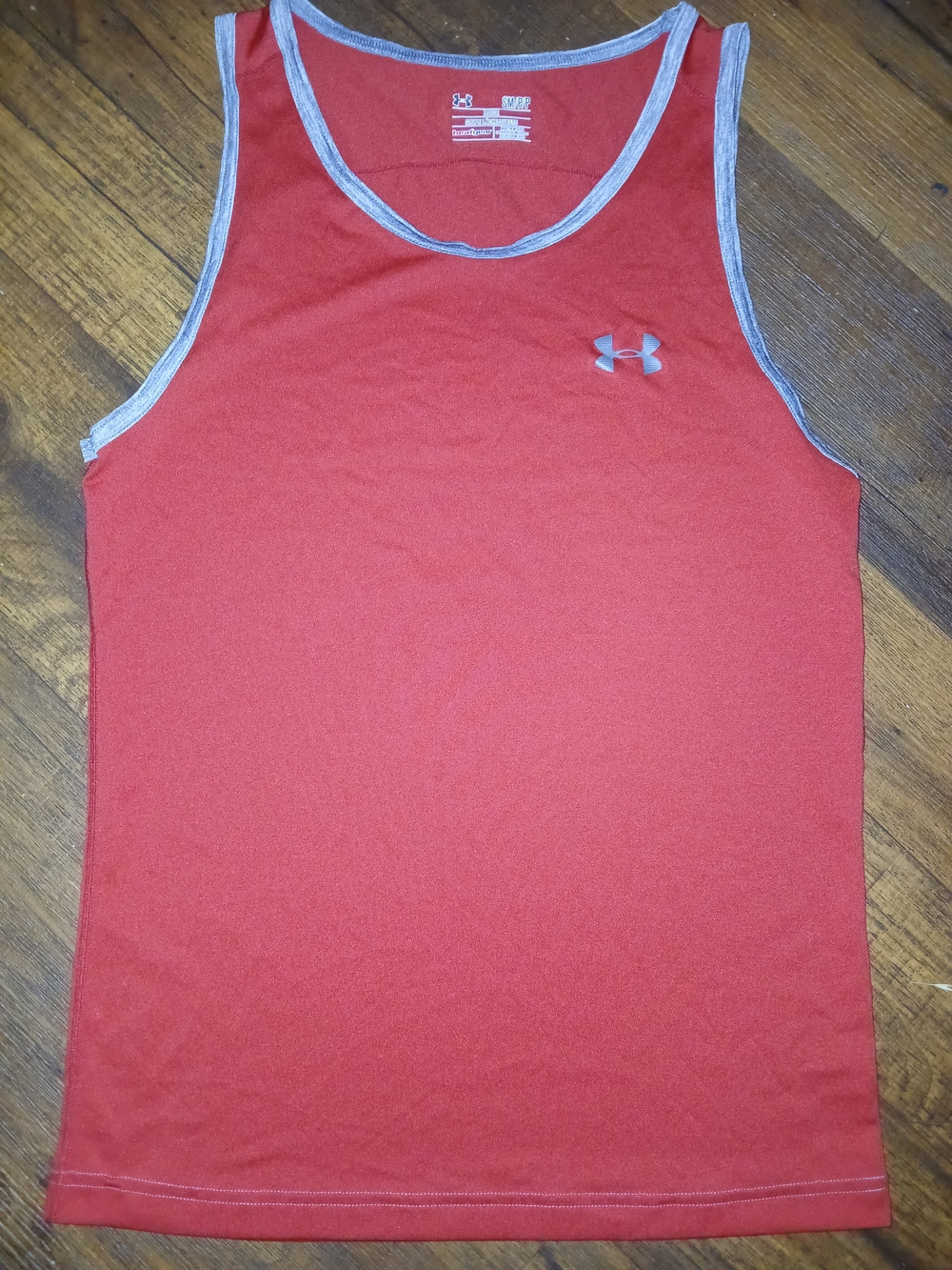 Under Armour Red Tank with Gray Trim and Logo